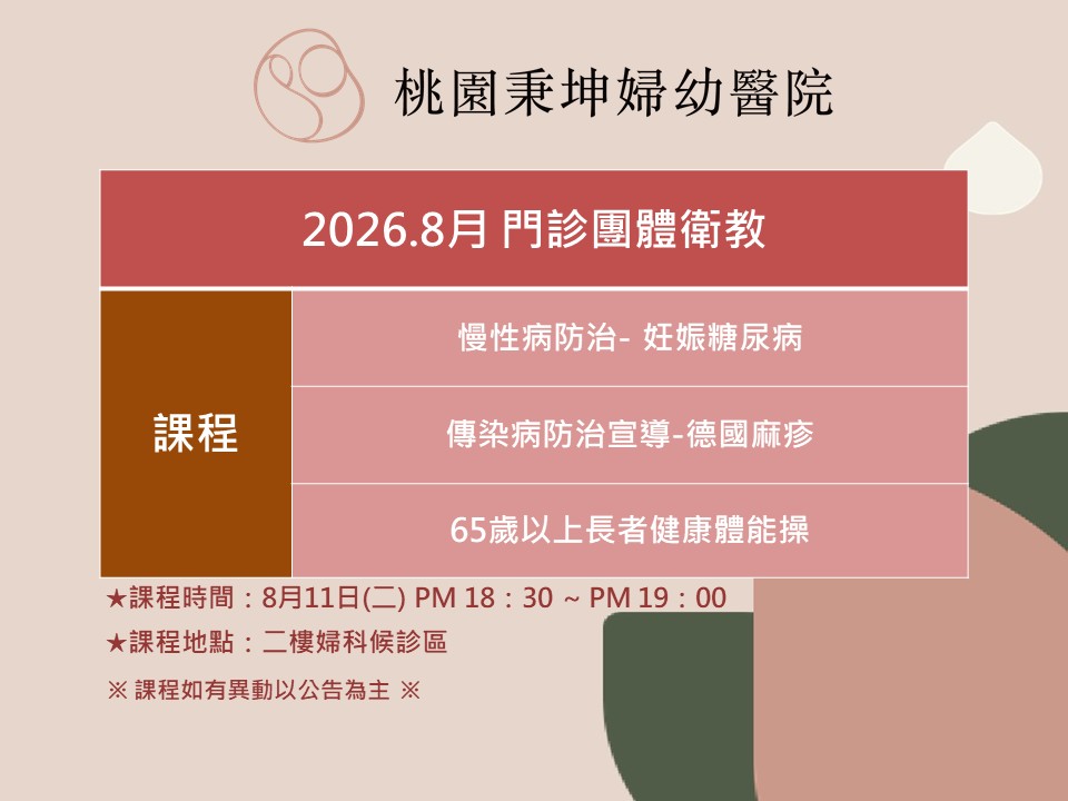 115年08月門診衛教